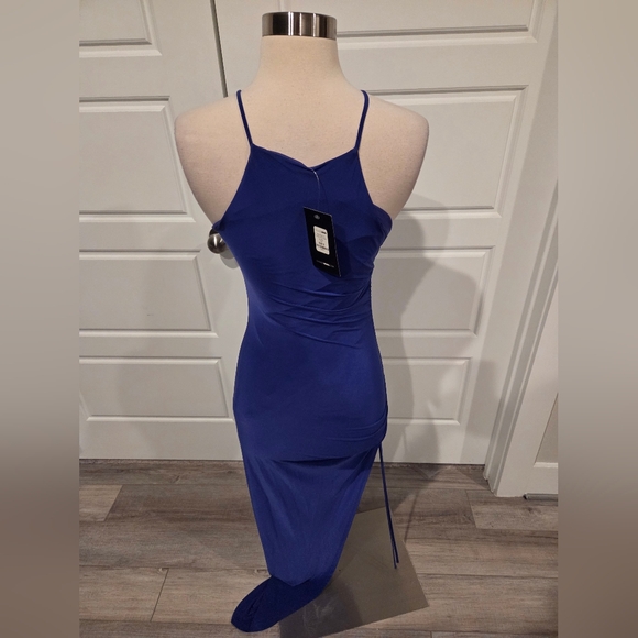 FASHION NOVA WOMEN'S GOTTA HAVE YOU RUCHED MIDI DRESS SIZE SMALL NWT - Picture 4 of 5